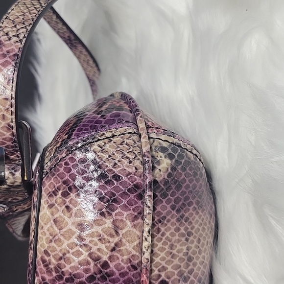 NWT CALVIN KLEIN Charles Flap Crossbody Grape Snake Bag‎ NWT - Picture 7 of 14